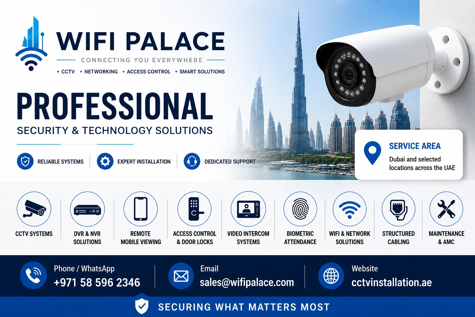 WiFi Palace Security Systems – Professional CCTV Installation in Dubai