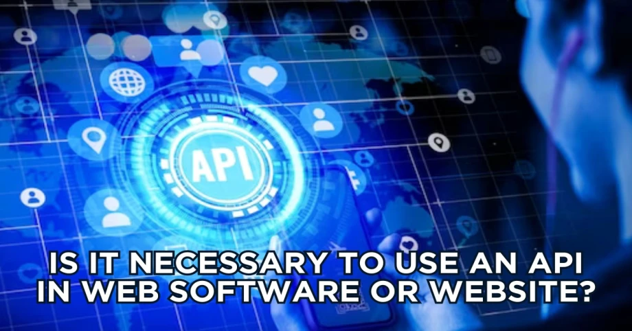 Is it necessary to use an API in web software or website